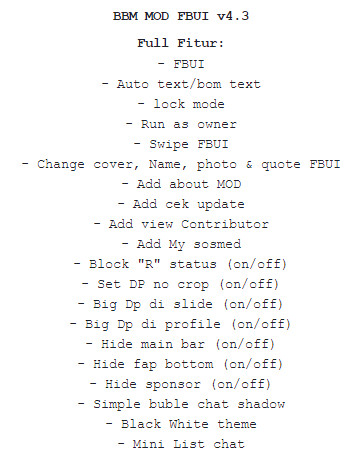 Download BBM FBUI v4.3 BBM Mod v3.0.0.18 Apk Terbaru Gratis Update 2016 Download BBM FBUI v4.3 BBM Mod v3.0.0.18 Apk Terbaru Gratis Update 2016