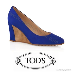 Princess Marie of Denmark Style TOD'S Suede Wedge Pumps