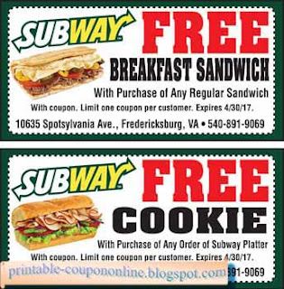 Free Printable Subway Coupons Free Printable Subway Coupons