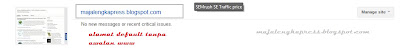 tampilan pada webmaster tools