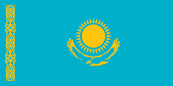 Logo Gambar Bendera Negara Kazakhstan PNG JPG ukuran 600 px
