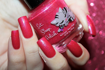 Swatch of the nail polish "Kitty Blossoms" from Eat Sleep Polish Swatch of the nail polish "Kitty Blossoms" from Eat Sleep Polish
