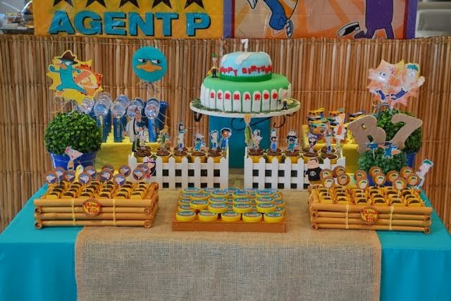 Fiestas Infantiles Decoradas con Phineas y Ferb, parte 1