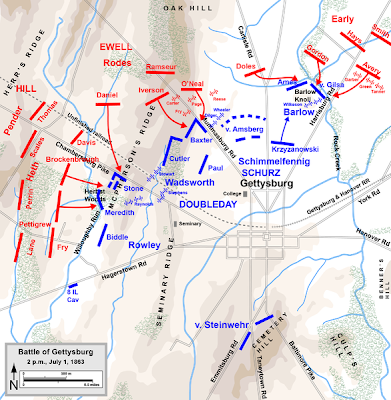 Remembering the 142nd PVI 148th - Gburg Batte Map