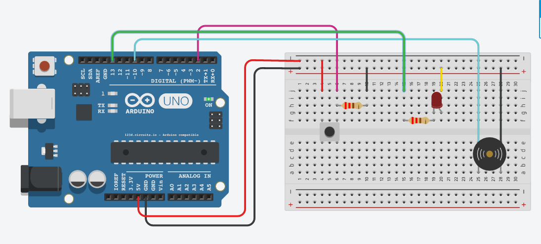 Meu Primeiro Arduíno - MPA: Push button + LED + Buzzer image.