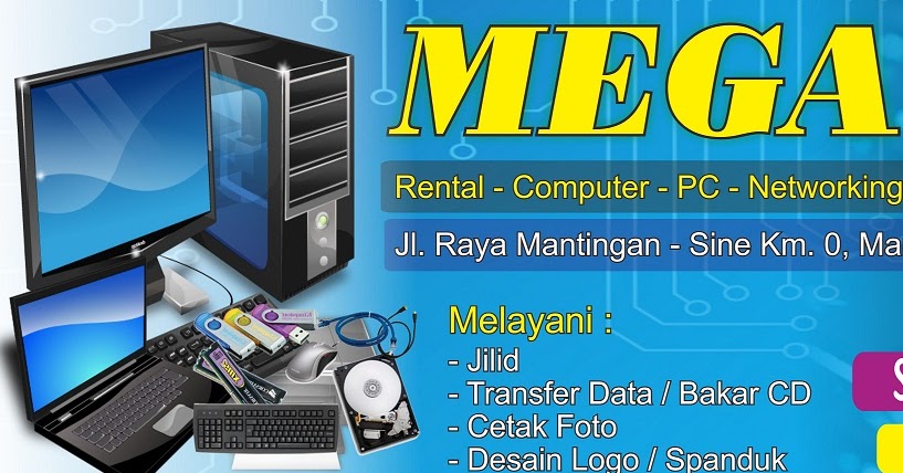 Desain Banner Toko Komputer contoh desain spanduk