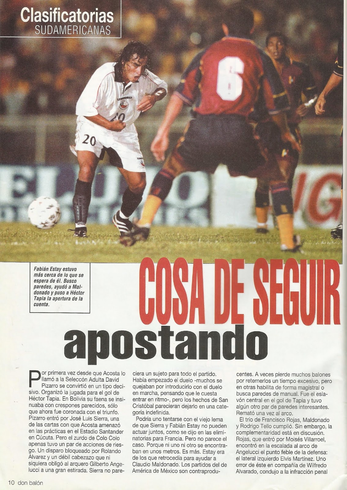Partidos de la Roja [25/07/2000] VenezuelaChile 02