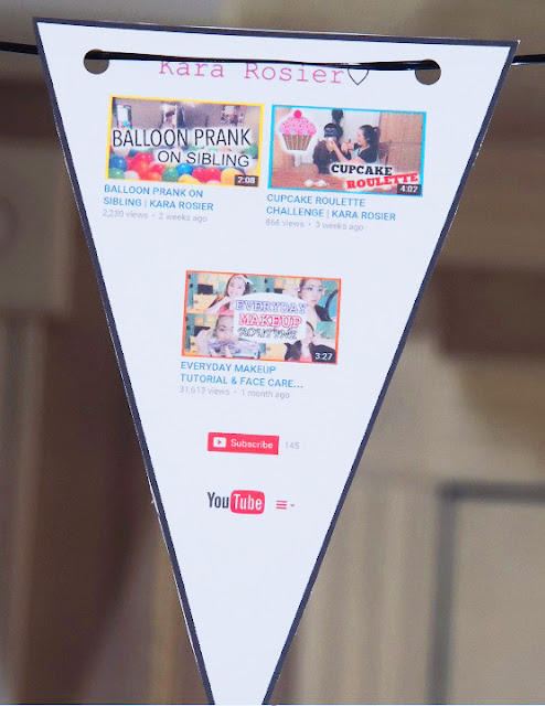 Youtube Birthday Party- Free Food Card Printables and Flag Bunting Banner Youtube Birthday Party- Free Food Card Printables and Flag Bunting Banner