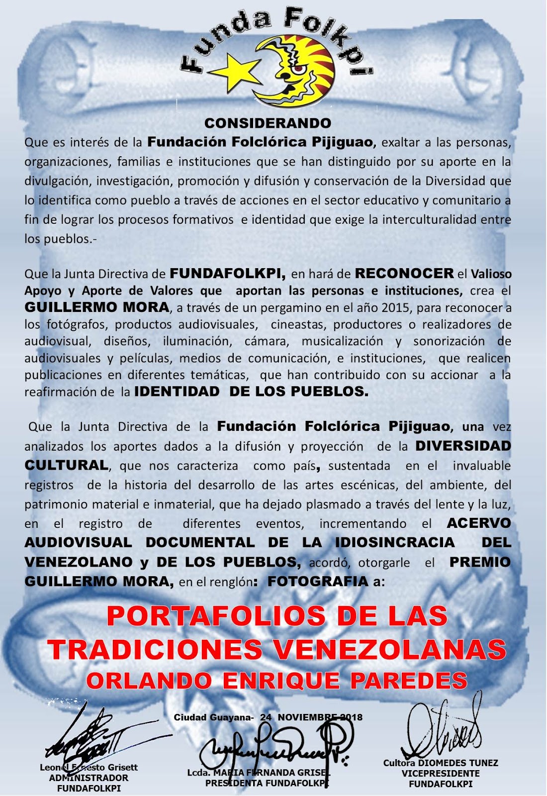 Biografía de Orlando Paredes 2018