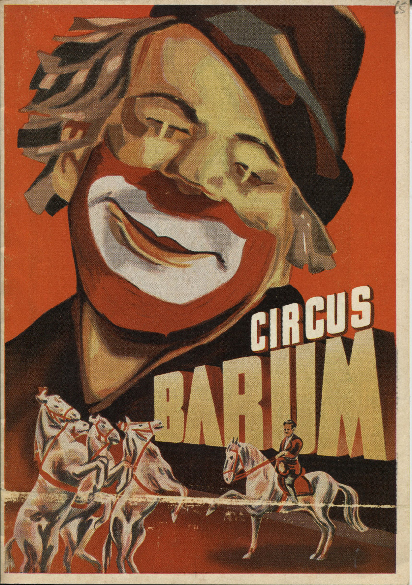 Programme papier du cirque Allemand Barum de Margerit Kreiser 