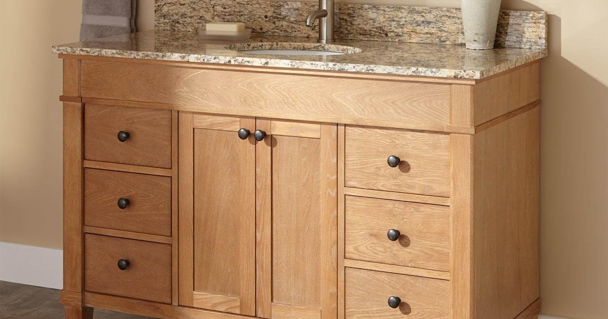 Unfinished Bathroom Vanity 48 48" Unfinished Mission Hardwood 6