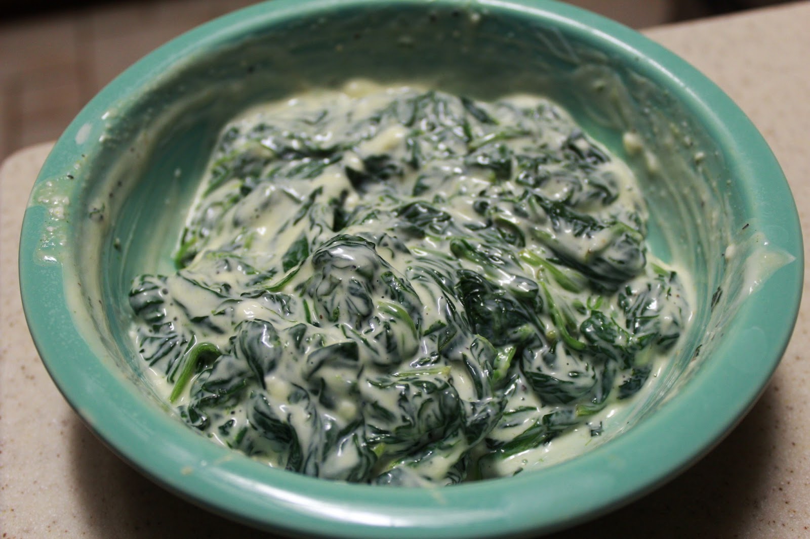 Tasty low fat creamed spinach!