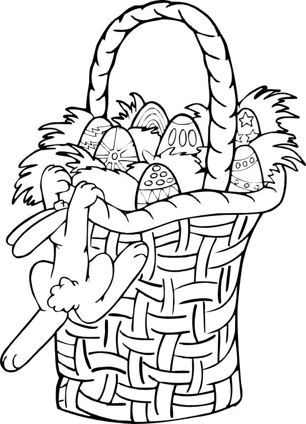 easter baskets coloring pages - photo #26