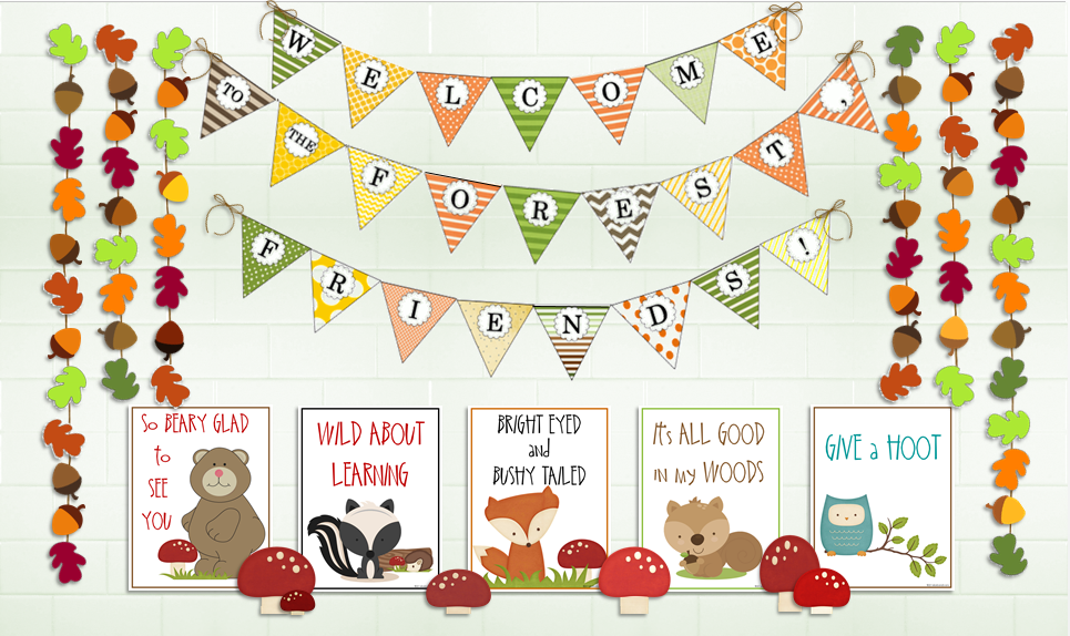 It's About Time, Teachers! Forest Friends Classroom Theme