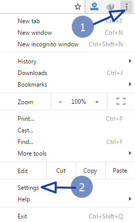 click setting for help