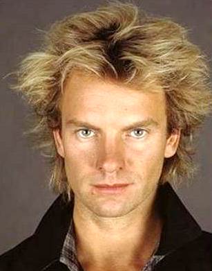 Sting Foto de Sting con el cabello desgreñado