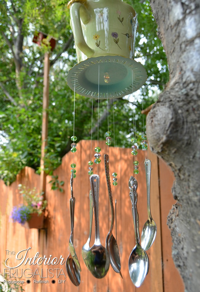 DIY Whimsical Teapot Wind Chimes Interior Frugalista