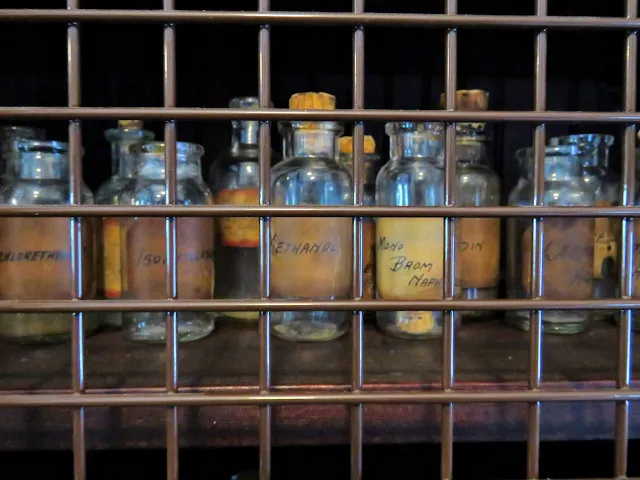 Reagents in the Edison Lab at the Edison and Ford Winter Estates in Ft. Myers, Florida