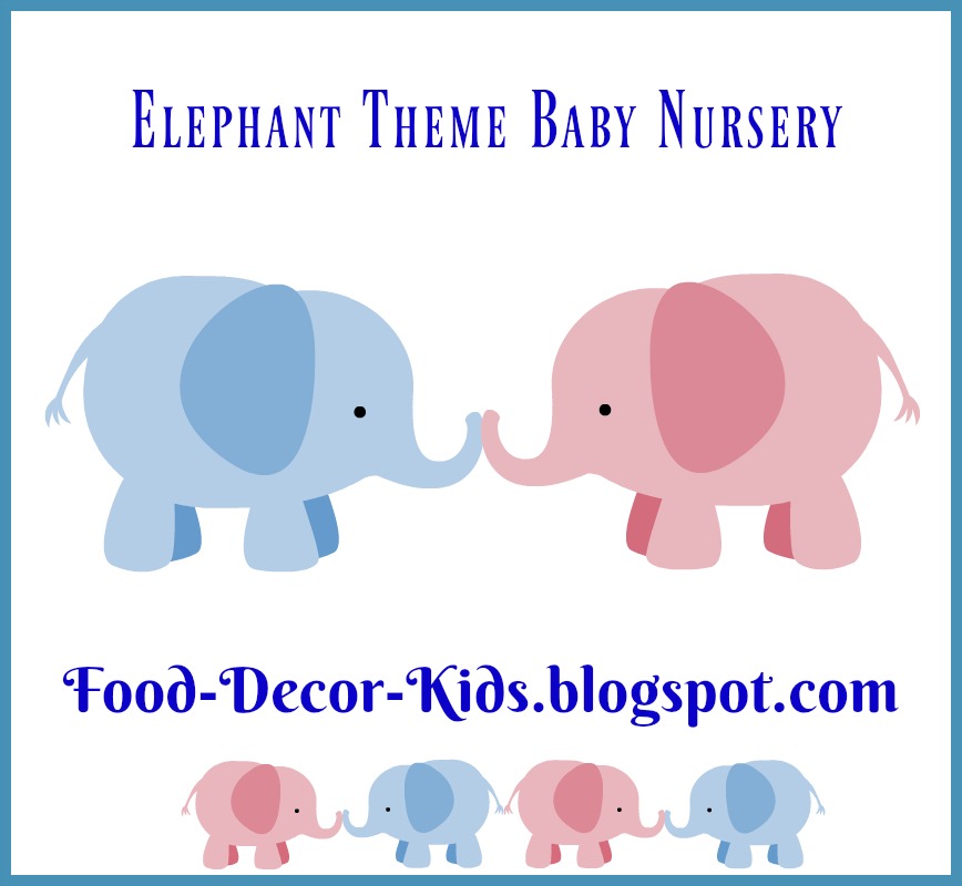 Food Decor Kids Elephant Theme Baby Nursery