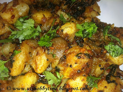 Spicy Potato Fry / Urulai Kilangu Varuval (Indian Recipe)