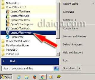 memulai Open Office 4.1.3