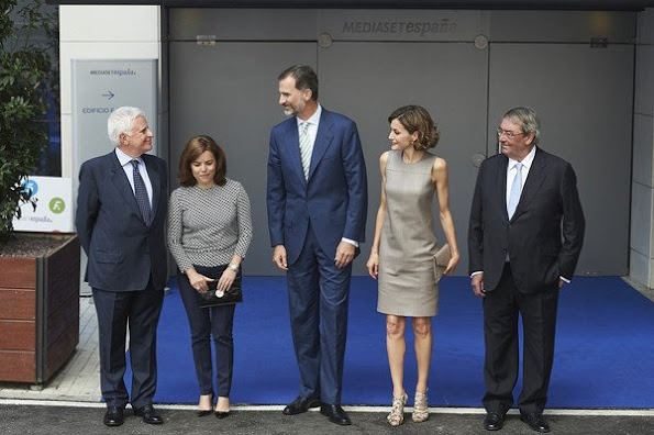 King Felipe of Spain and Queen Letizia of Spain attend Telecinco TV Channel in its 25th anniversary 