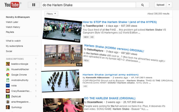 Ternyata Situs YouTube Bisa Goyang Ala Harlem Shake