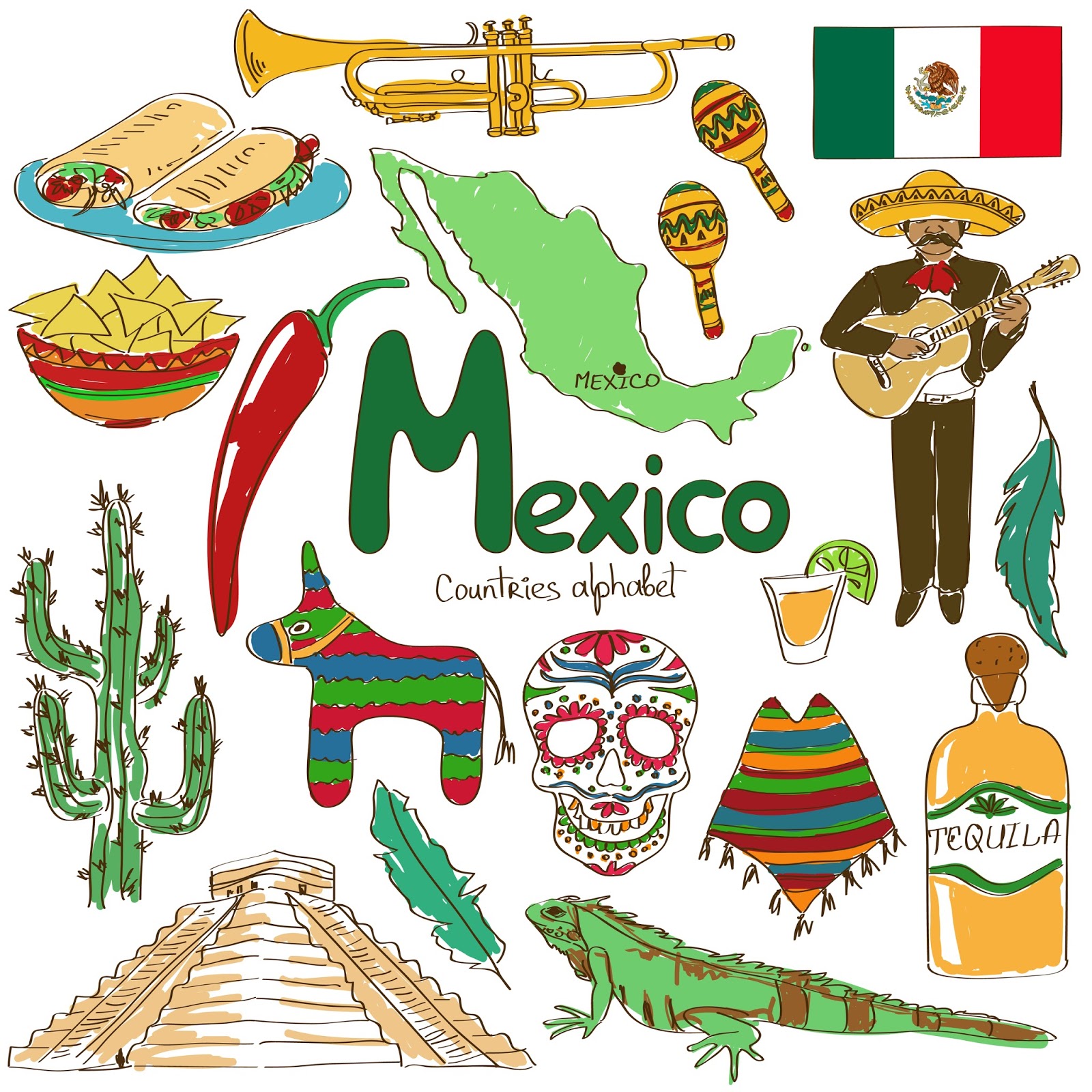Banco de Imágenes Gratis: 50 imágenes de los Símbolos Patrios de México -  Día de la Independencia - 16 de Septiembre - ¡Viva México!