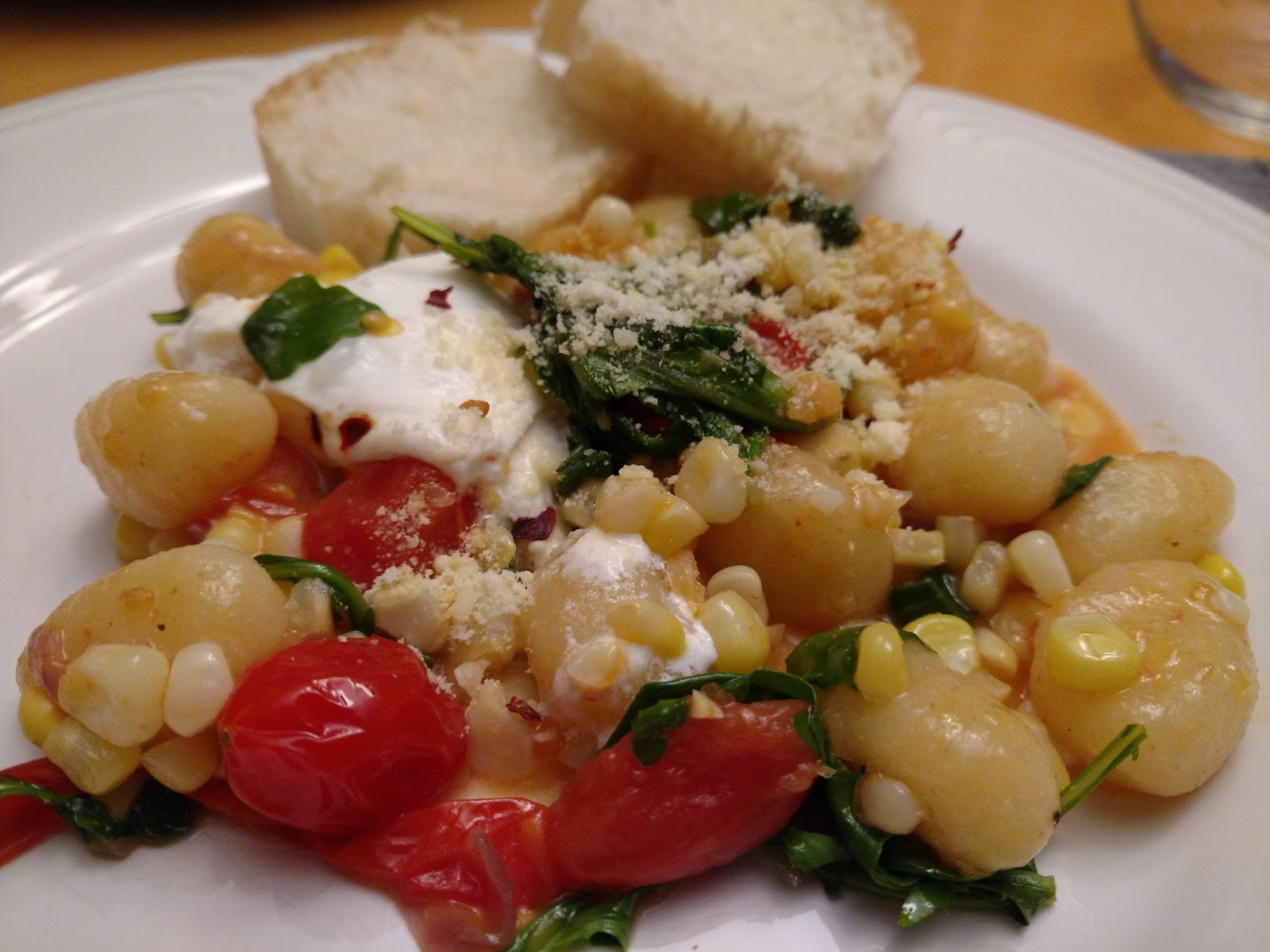 "So what are you making for dinner?" Skillet Gnocchi with Grilled Corn