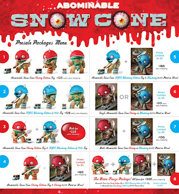 Cherry Edition & New York Comic Con 2015 Exclusive Blueberry Edition Abominable Snowcone Vinyl Figure by Jason Limon & Martian Toys