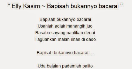 Lirik Lagu Bapisah Bukannyo Bacarai Arsia Lirik