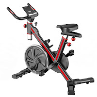 Fitleader FS1 Indoor Cycle Spin Bike, with 13.22 lb flywheel, 8 levels of magnetic resistance, LCD monitor tracks workout stats