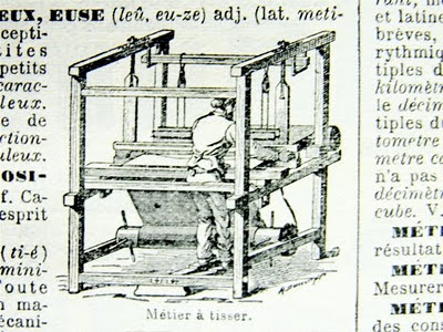 métier à tisser — Webstuhl (als Wörterbuchillustration)
