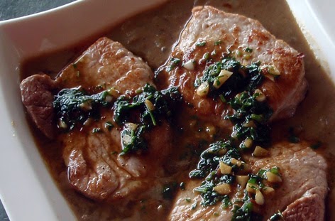 carne de cerdo con salsa de boletus edulis