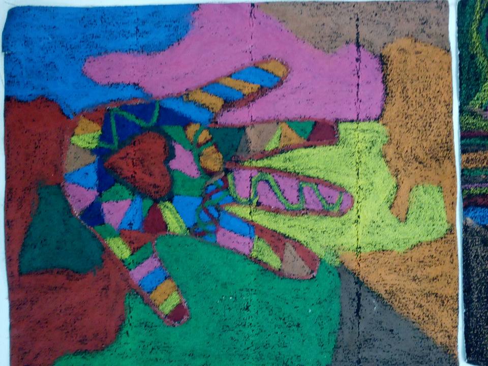 Professora de Geografia e Arte Pintura na lixa Arte Rupestre