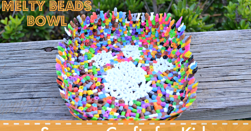 Paw Print Melty Beads Bowl, Summer Crafts for Kids