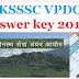 UKSSSC VPDO exam answer key 2018 Download now