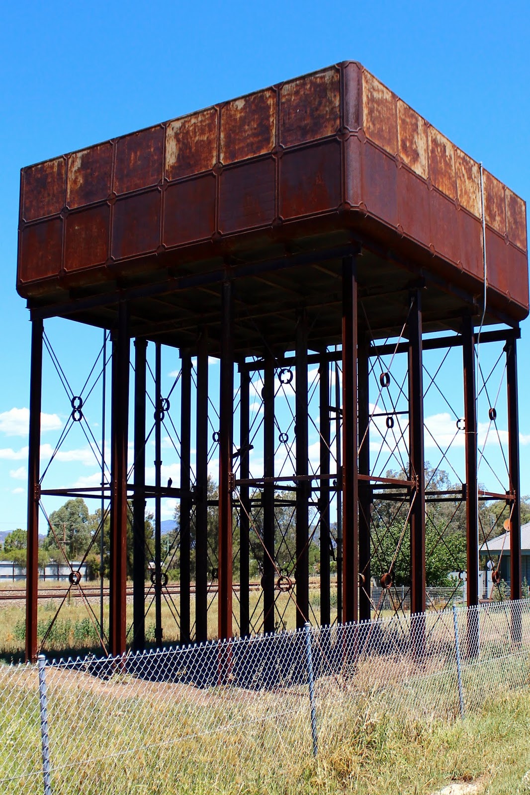 rusted2therails NSWGR 40,000 gallon water tank Denman NSW