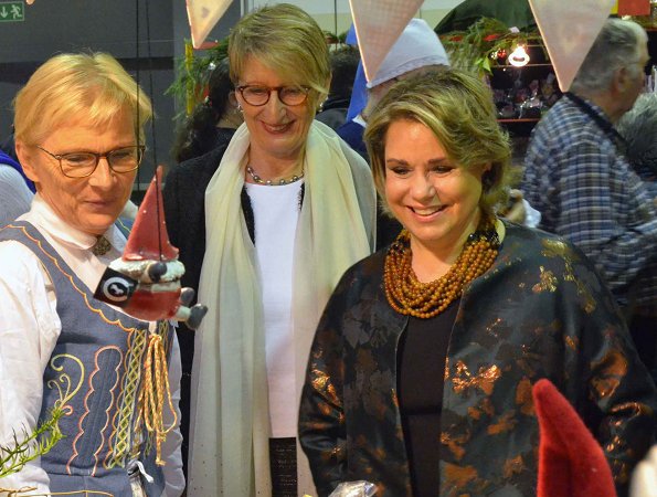 Duchess Maria Teresa and Hereditary Grand Duchess Stephanie visited the 57th International Bazaar at Luxexpo