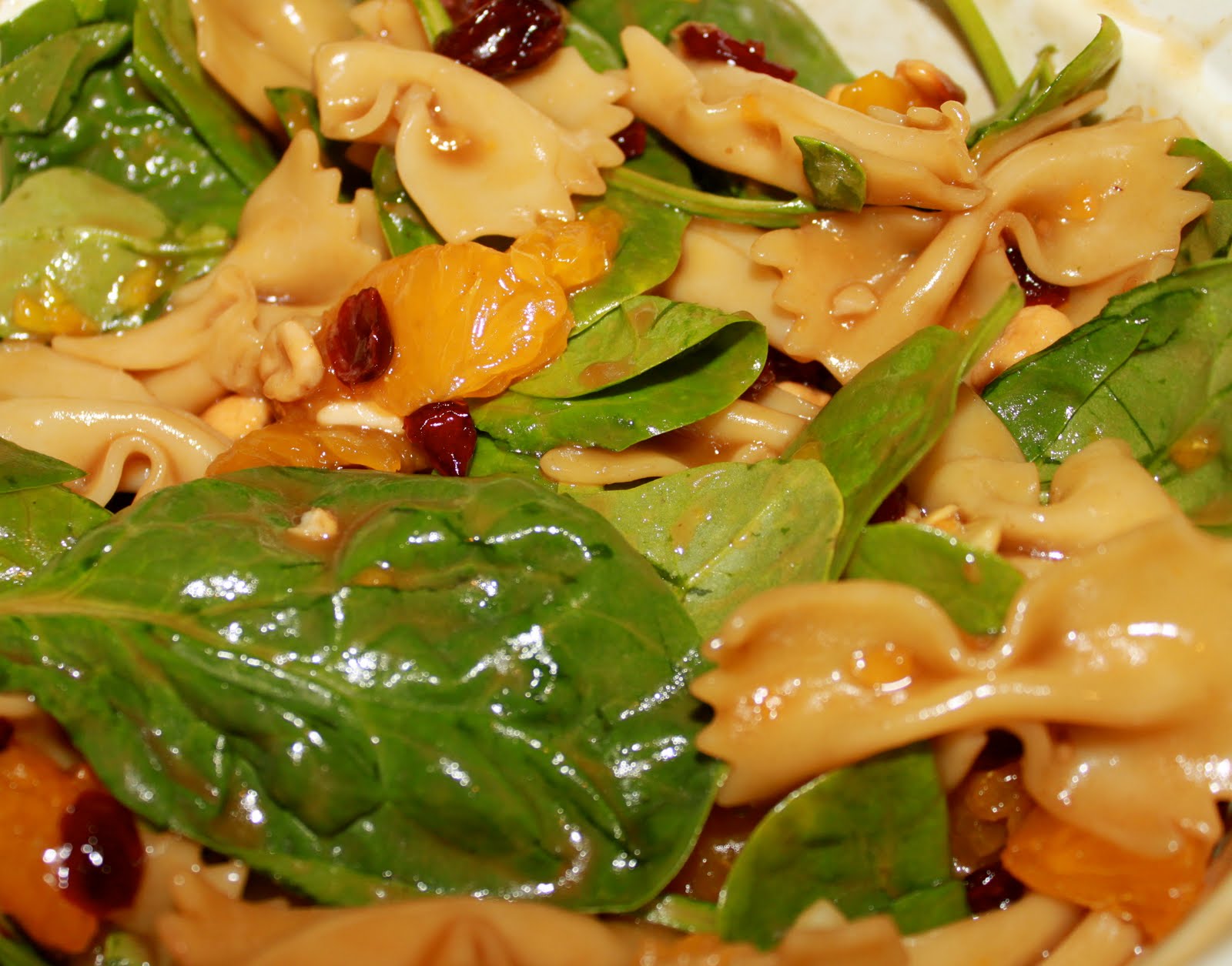 JOY FOR YOUR JOURNEY Summer SaladsSpinach and Teriyaki Bow Tie Pasta