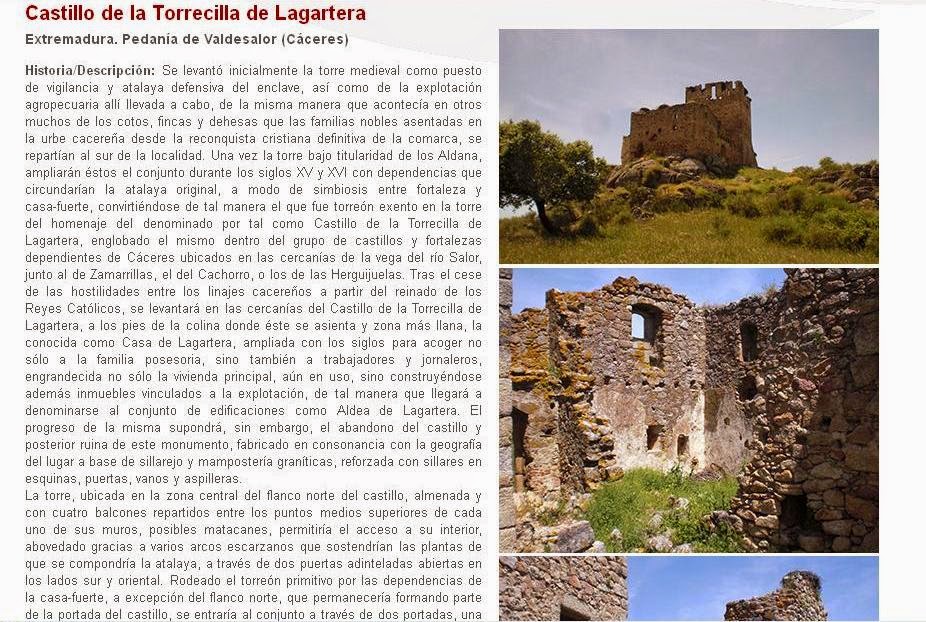 Lista Roja del Patrimonio: Castillo de la Torrecilla de Lagartera (Cáceres)