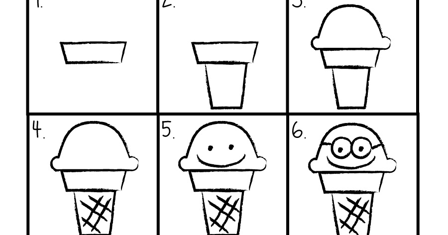 Funny Ice Cream Directed Drawing | From the Pond