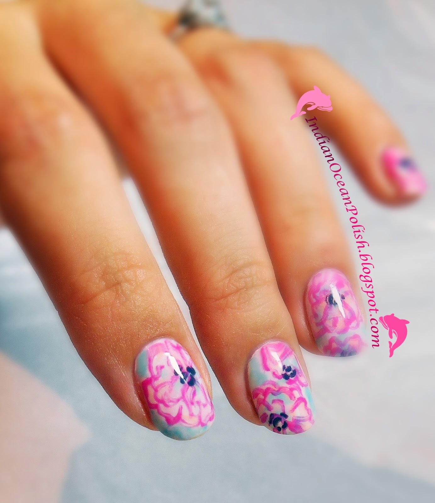Indian Ocean Polish: Lilly Pulitzer Floral Nails