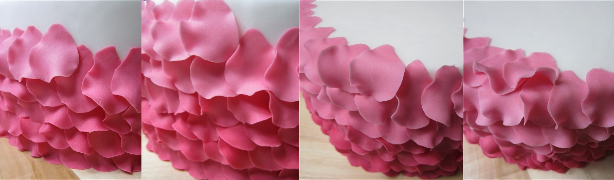 Tutorial Petal Cake/Blütentorte/Torte mit Blütenblättern 12