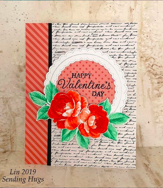 Sunny Studio Stamps: Everything's Rosy Fancy Frames Customer Card Share by Lin Brandyberry