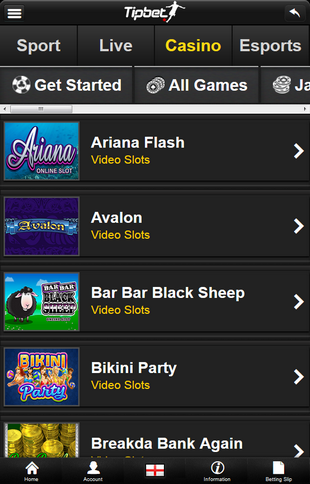 Tipbet Casino Mobile Tipbet Casino Mobile Screen