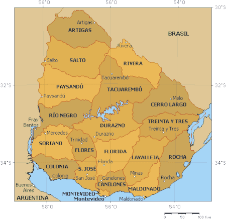 Pembagian wilayah administratif Uruguay