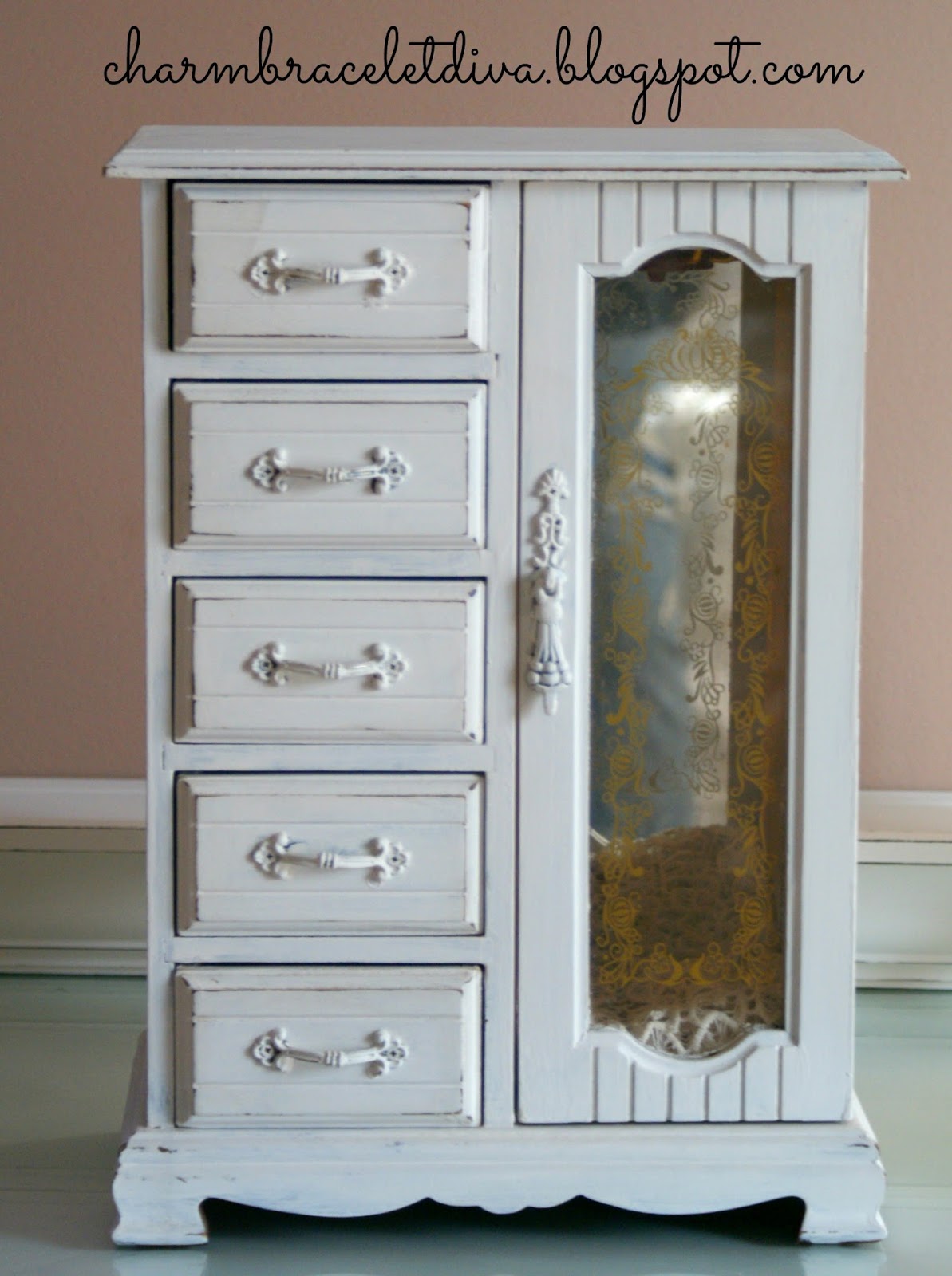 Our Hopeful Home Vintage Jewelry Armoire Upcycle With Dixie Belle Chalk Mineral Paint
