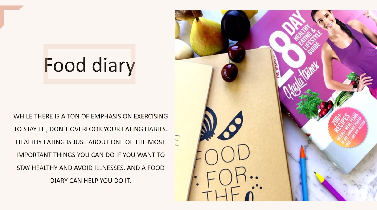 Why you should use a food diary and how to do it