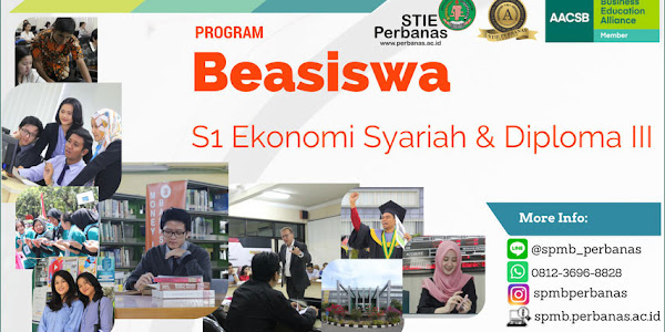 Program Beasiswa S1 Ekonomi Syariah & Diploma III STIE Perbanas
Surabaya 2018
